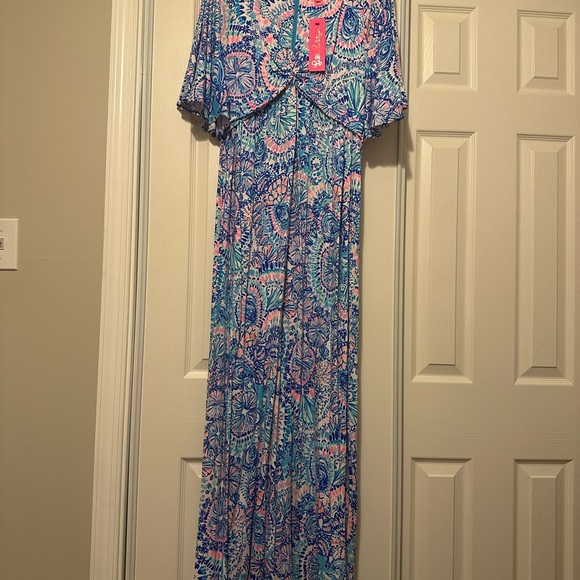 Lilly Pulitzer minka sleeved maxi dress 8 ⚡️Brand New with tags - Picture 1 of 4